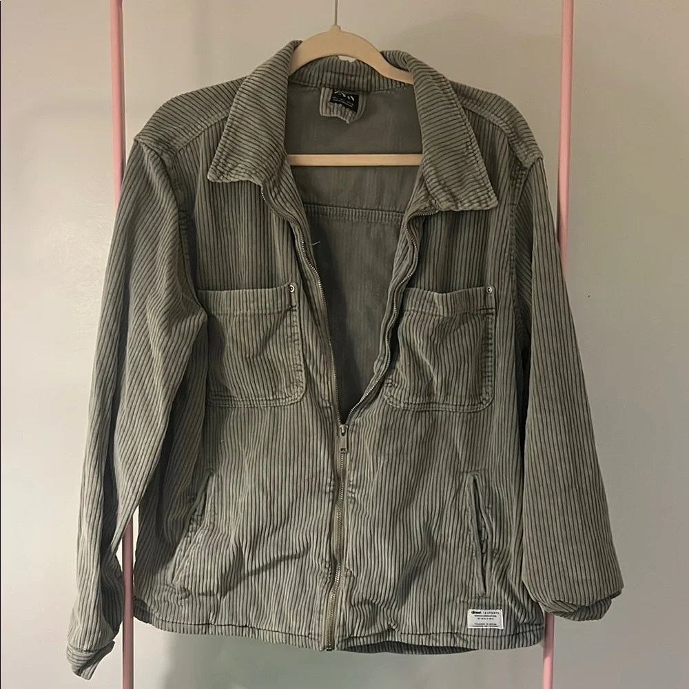 Zara Gray Ribbed Jacket - Picture 1 of 4